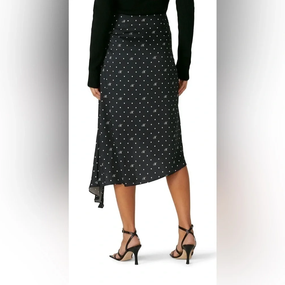 MONSE M Dot Cascade Slip Skirt Black 10 - Picture 3 of 16